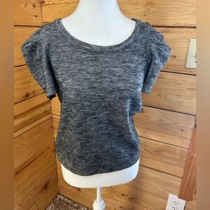 Wilfred Wool Grey Short Sleeve Top Women’s Small Canada Twee Prep Dark Acadamia